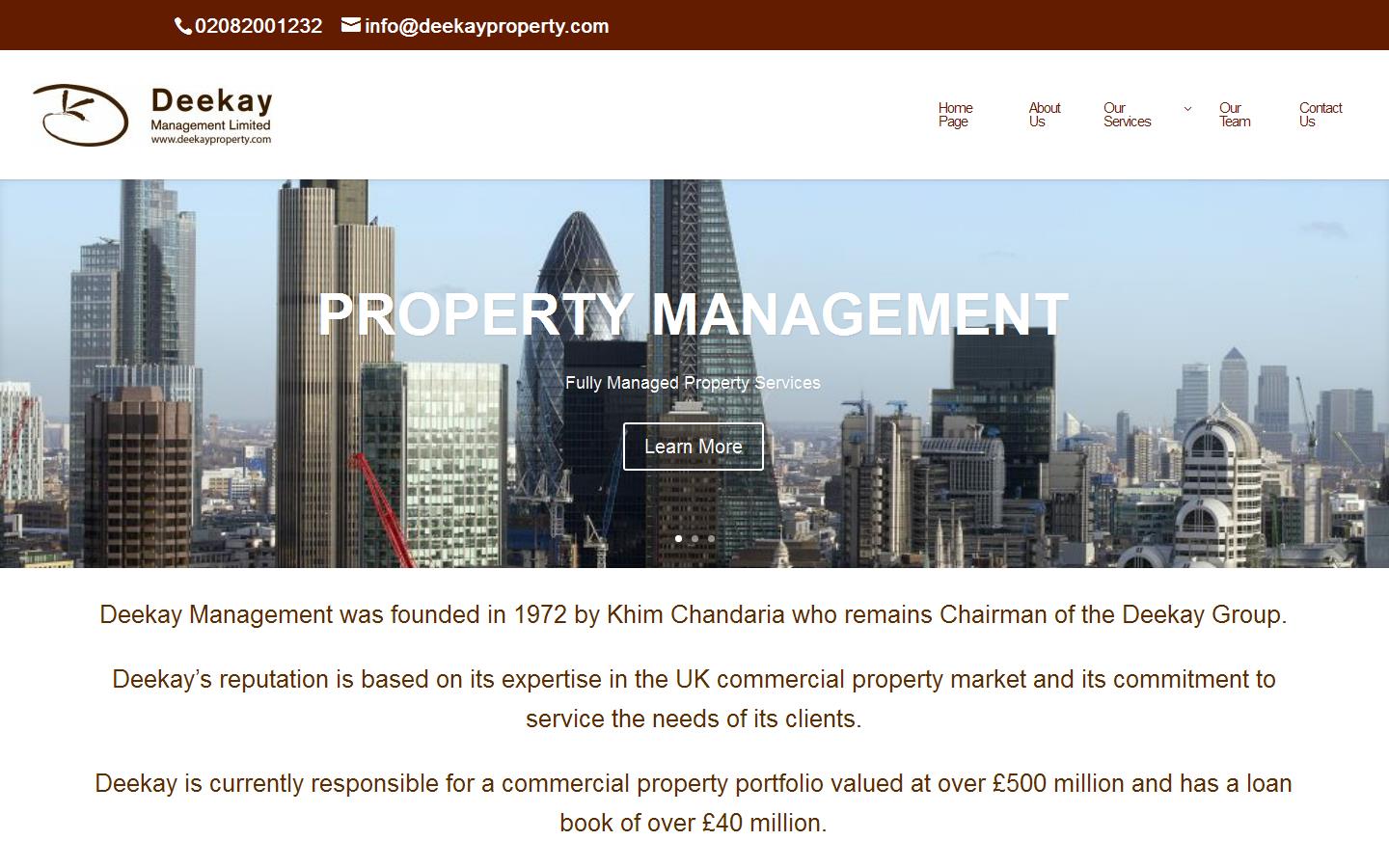 Deekay Management Ltd Website