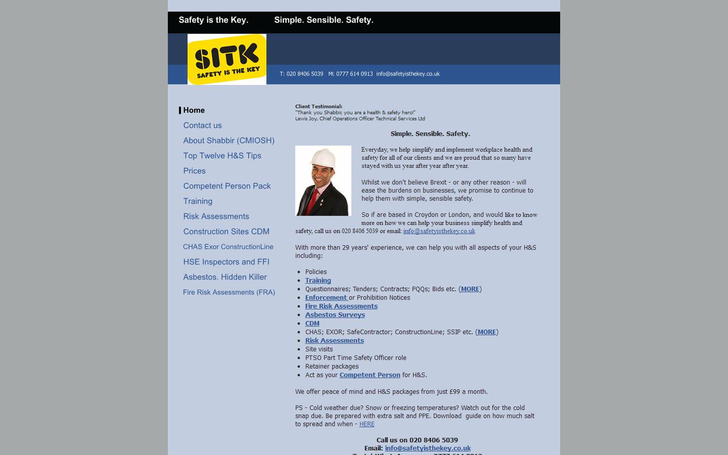 Safety Is the Key Website