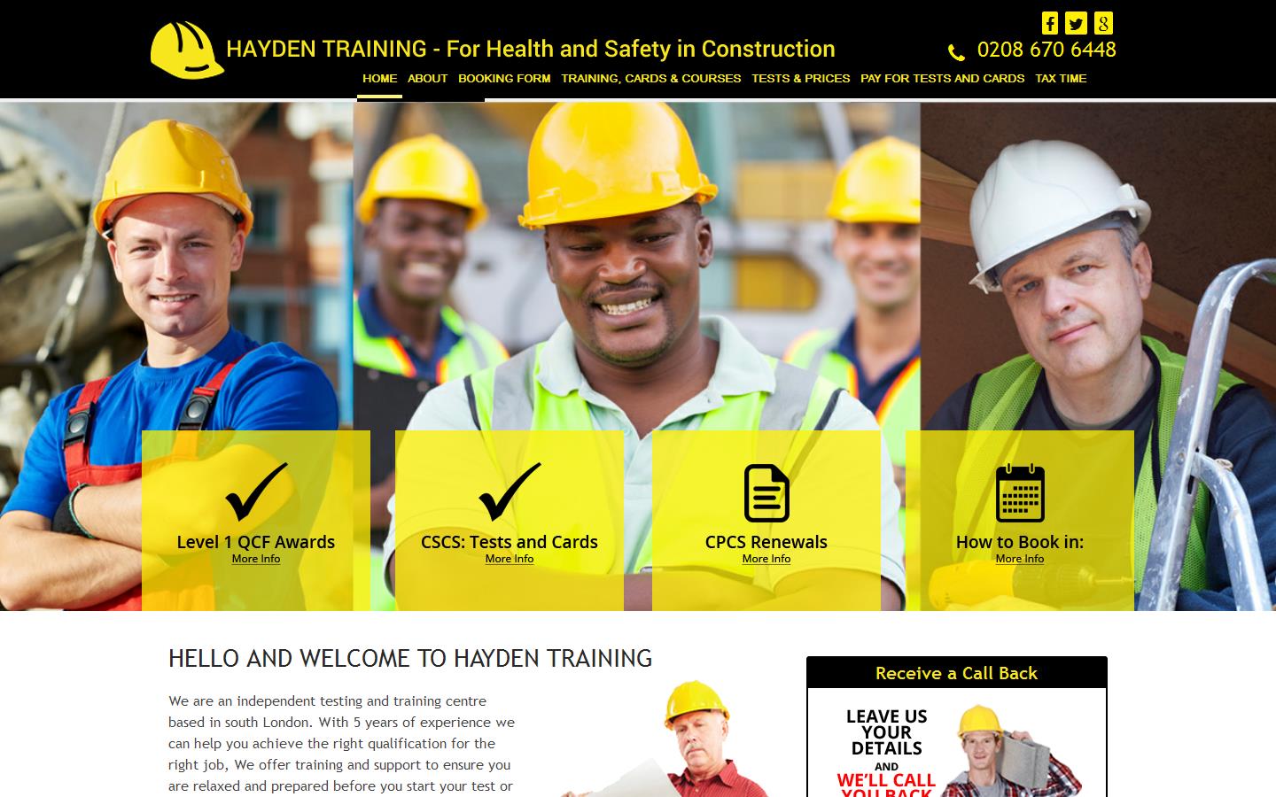 Hayden Training Website