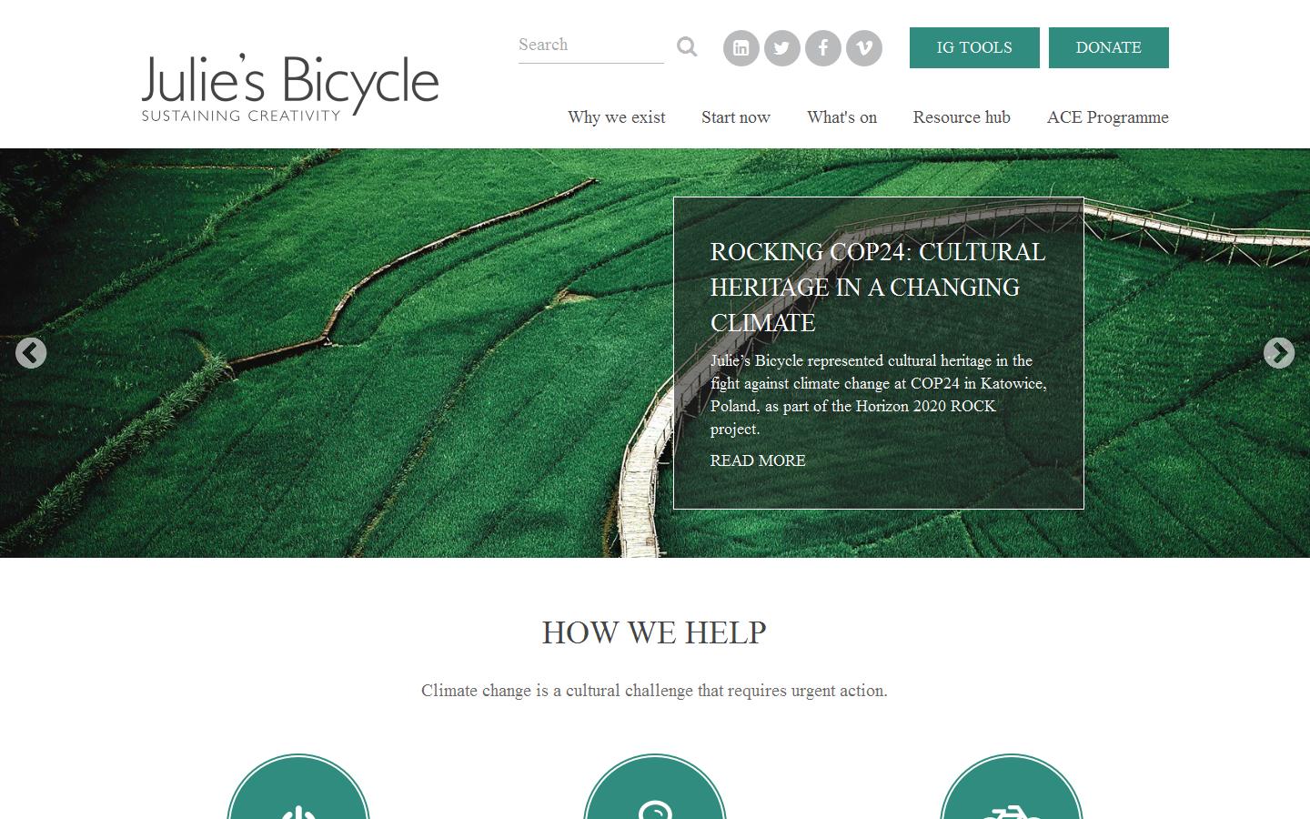 Julie''s Bicycle Website