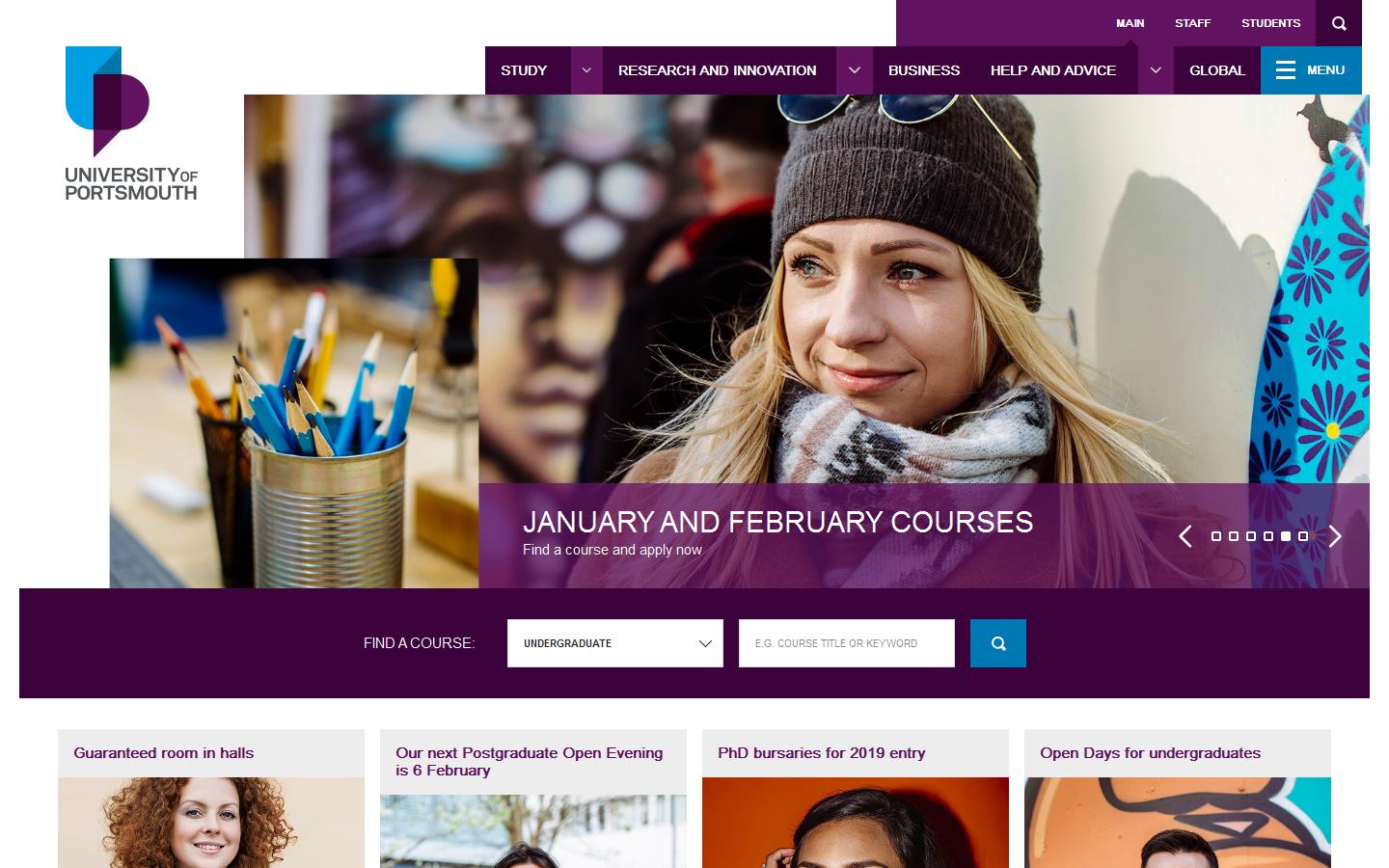University of Portsmouth Website
