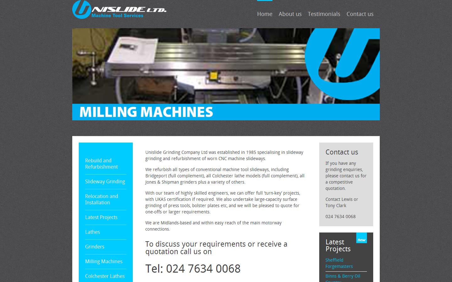 Unislide Ltd Website