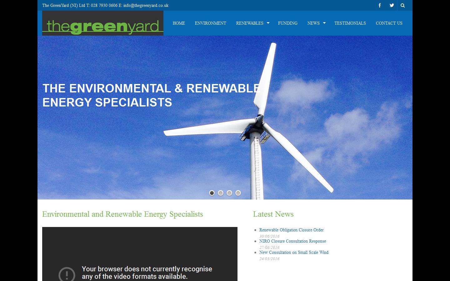 The Green Yard Ni Ltd Website