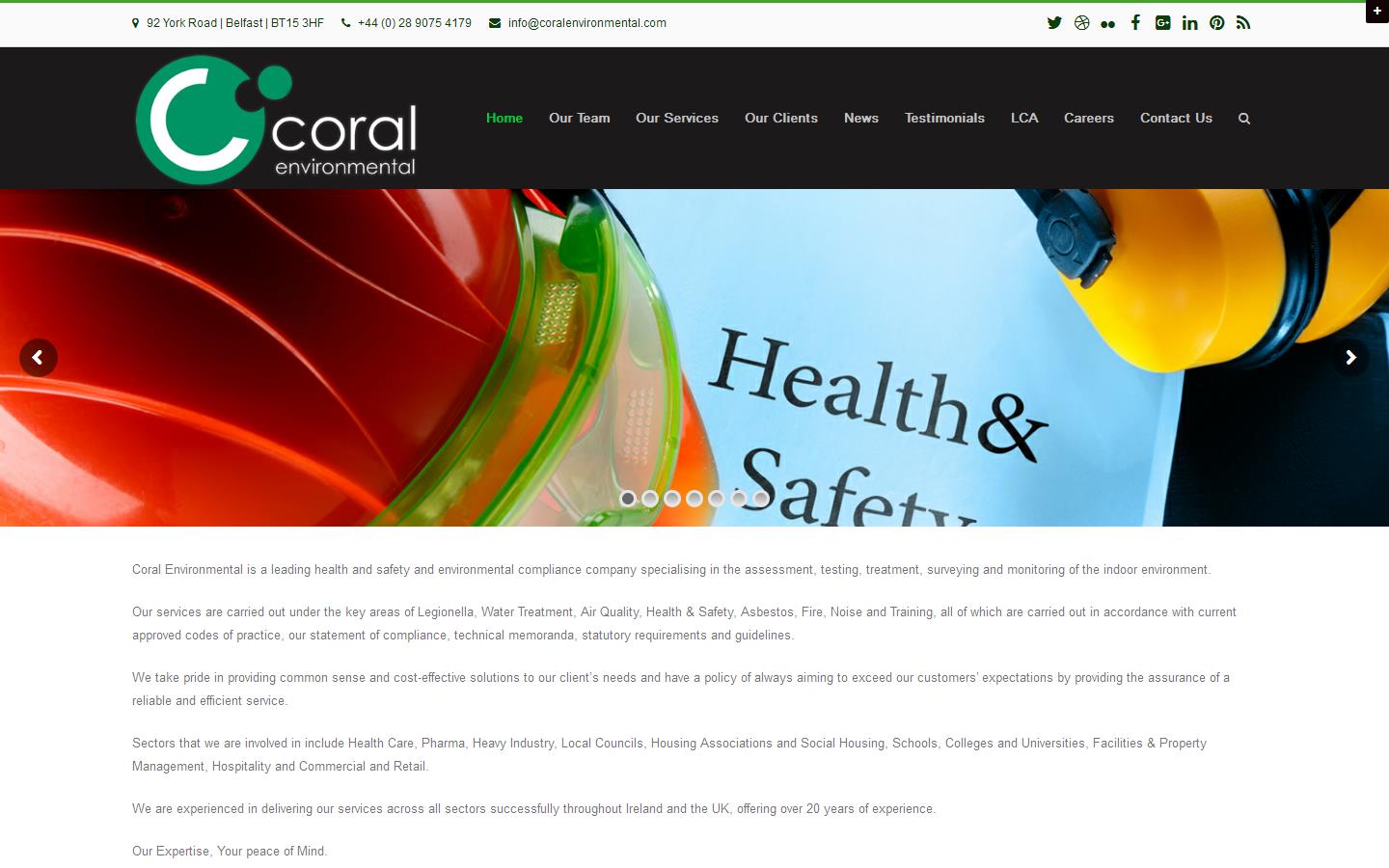 Coral Environmental Ltd Website