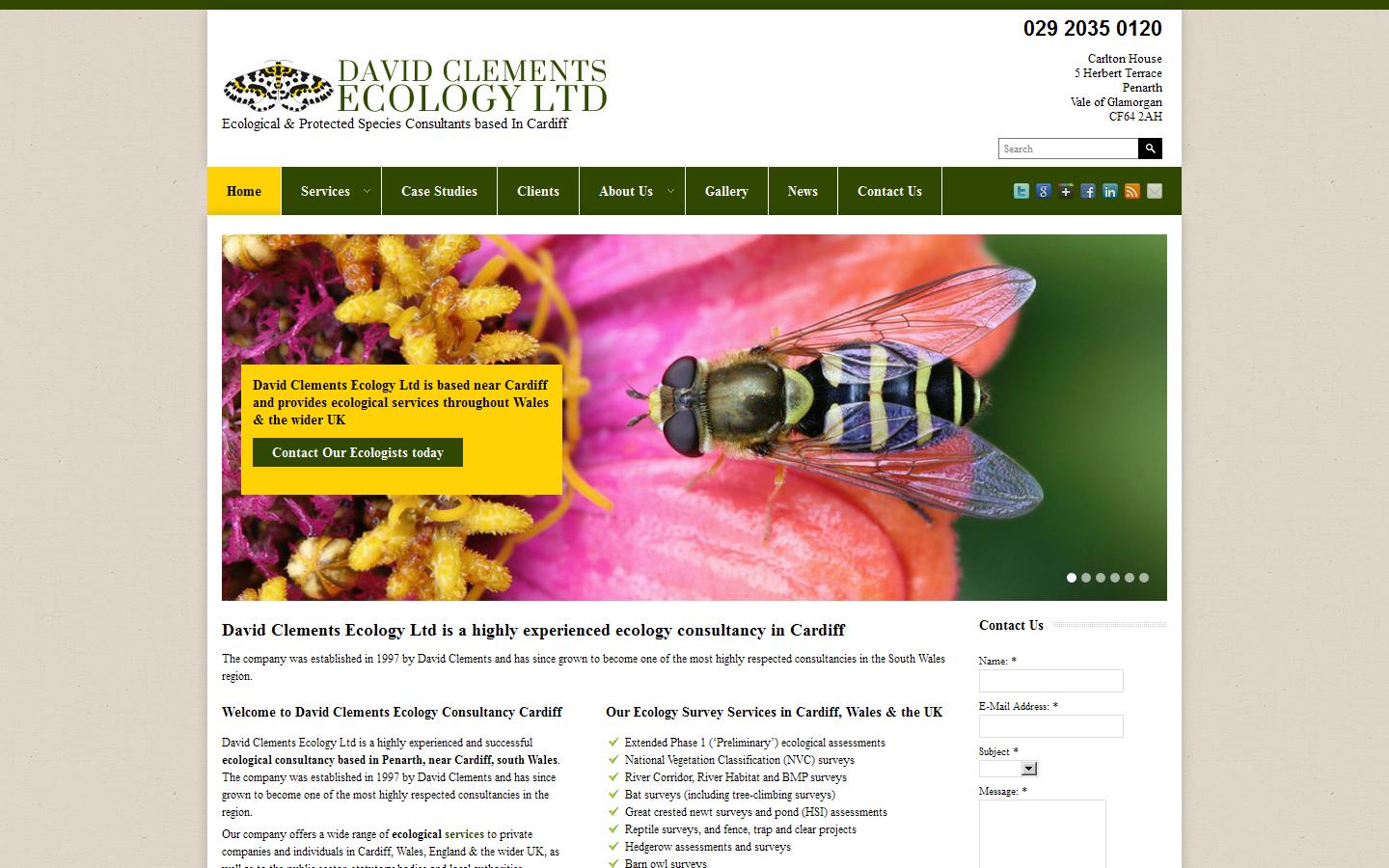 David Clements Ecology Ltd Website