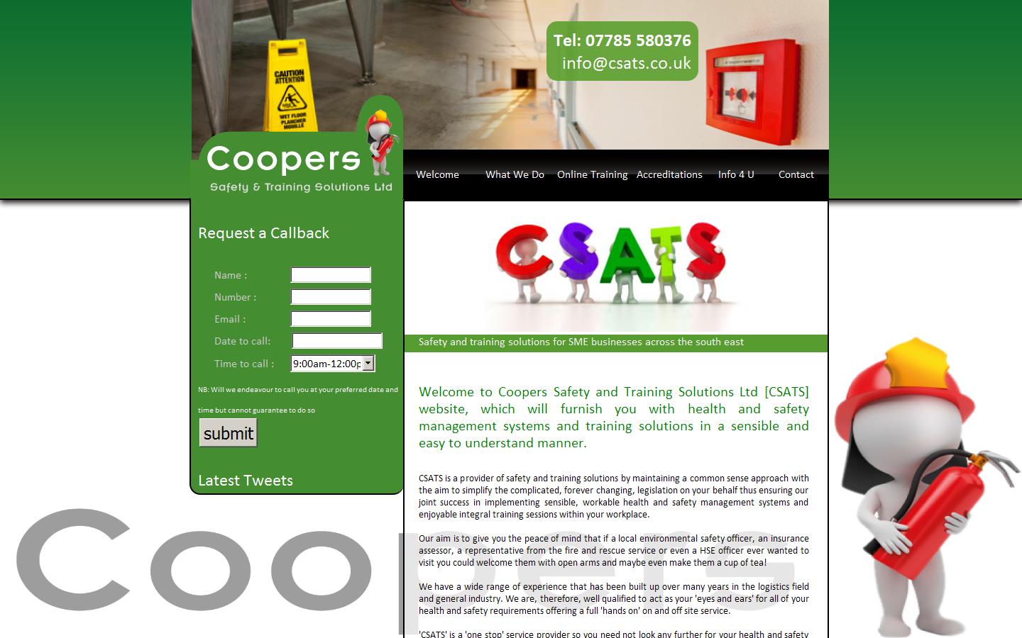 Coopers Safety & Training Solutions Ltd Website