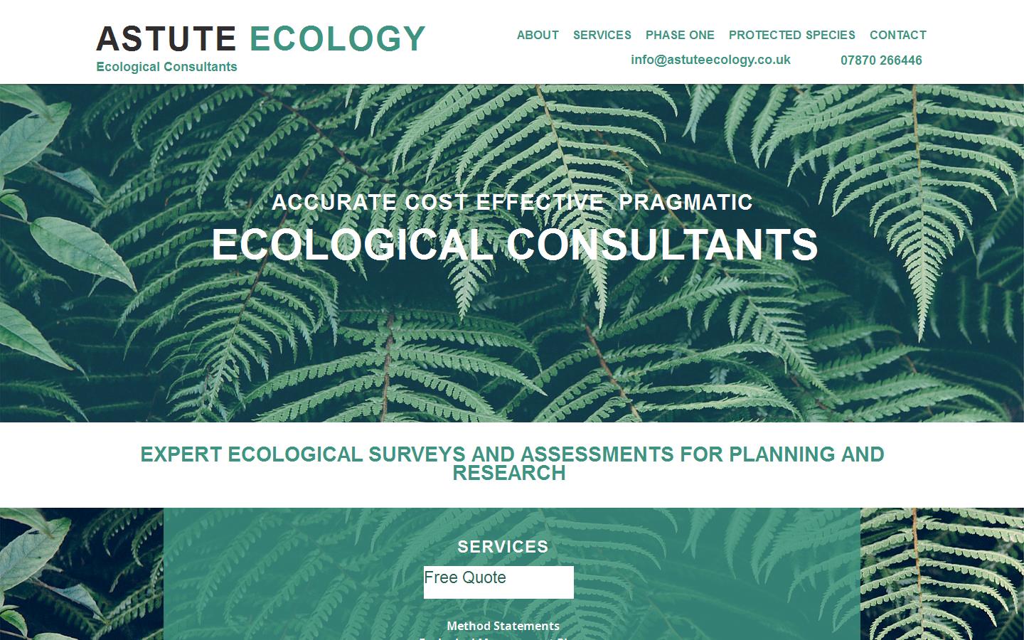 Astute Ecology Website