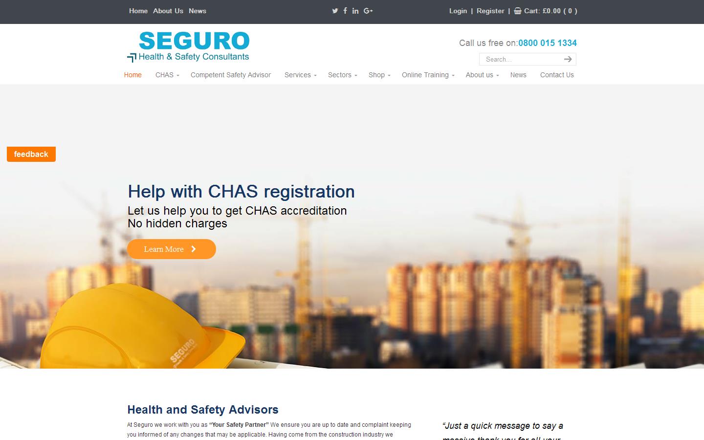 Seguro Health & Safety Consultants Website