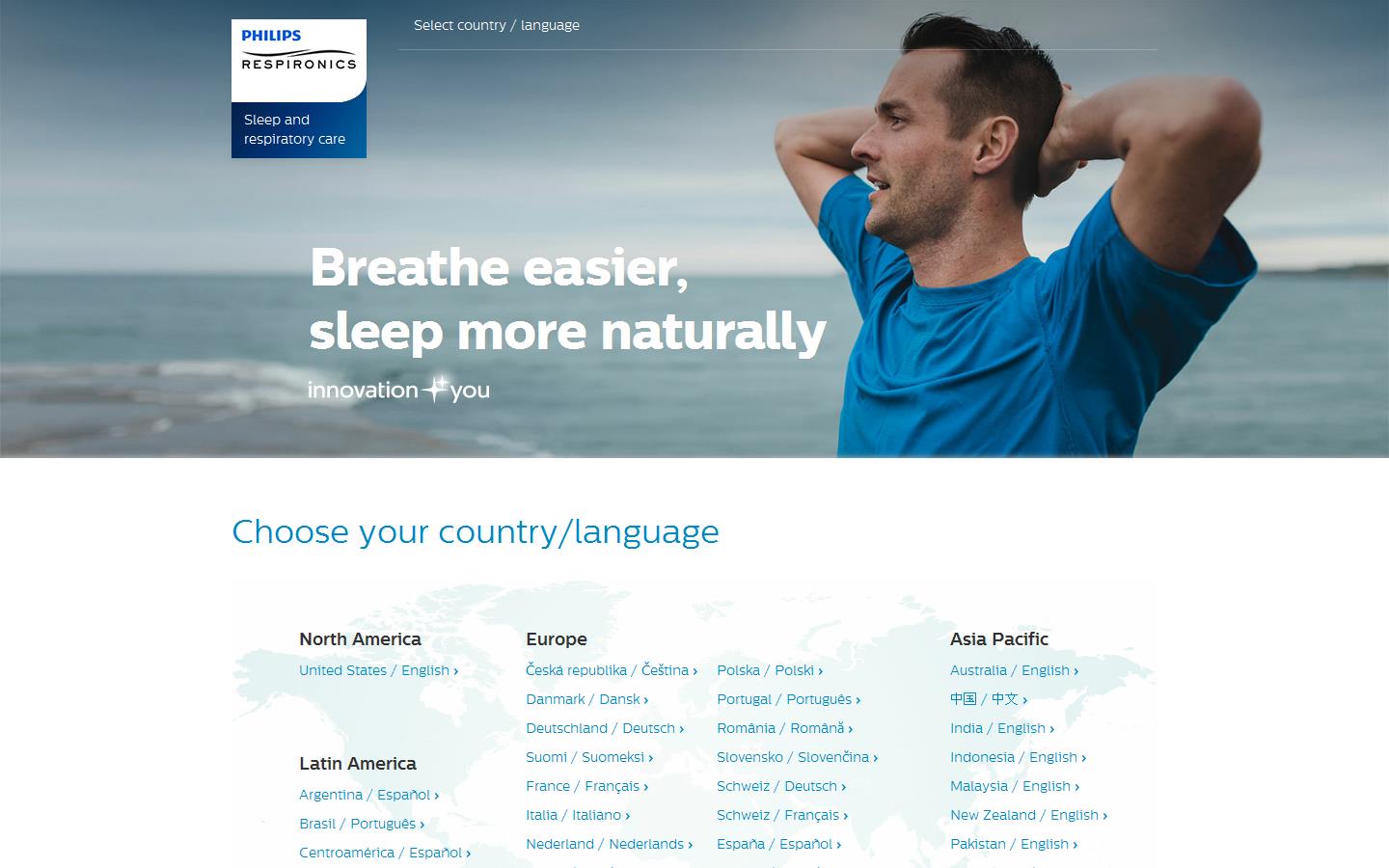 Philips Respironics Website