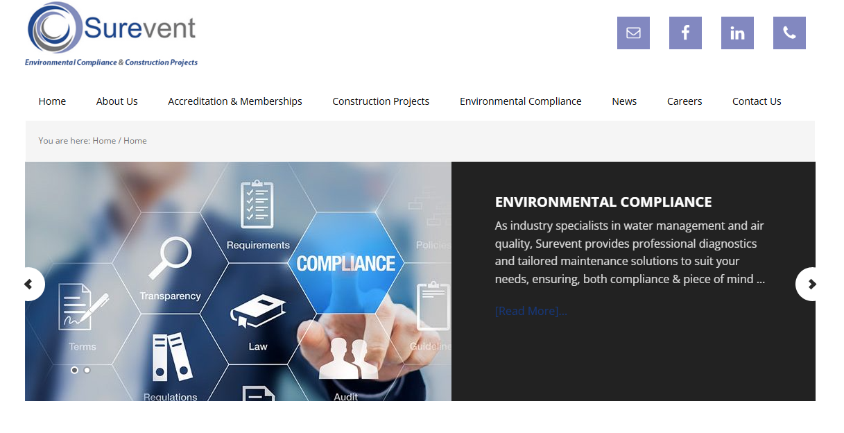 Surevent UK Ltd Website