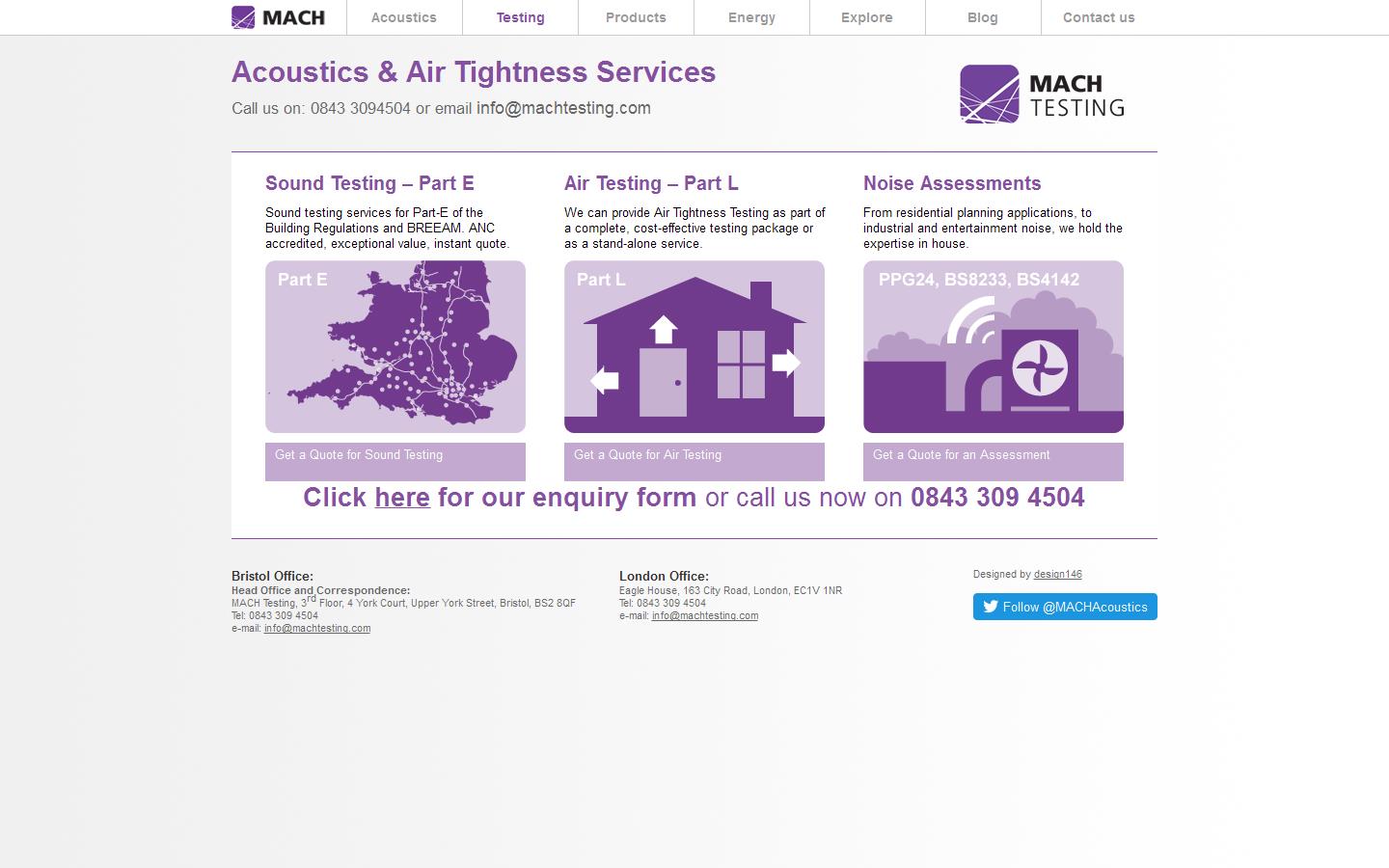 Mach Testing Ltd Website