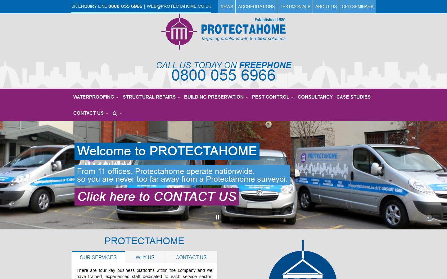 Protectahome Ltd Website
