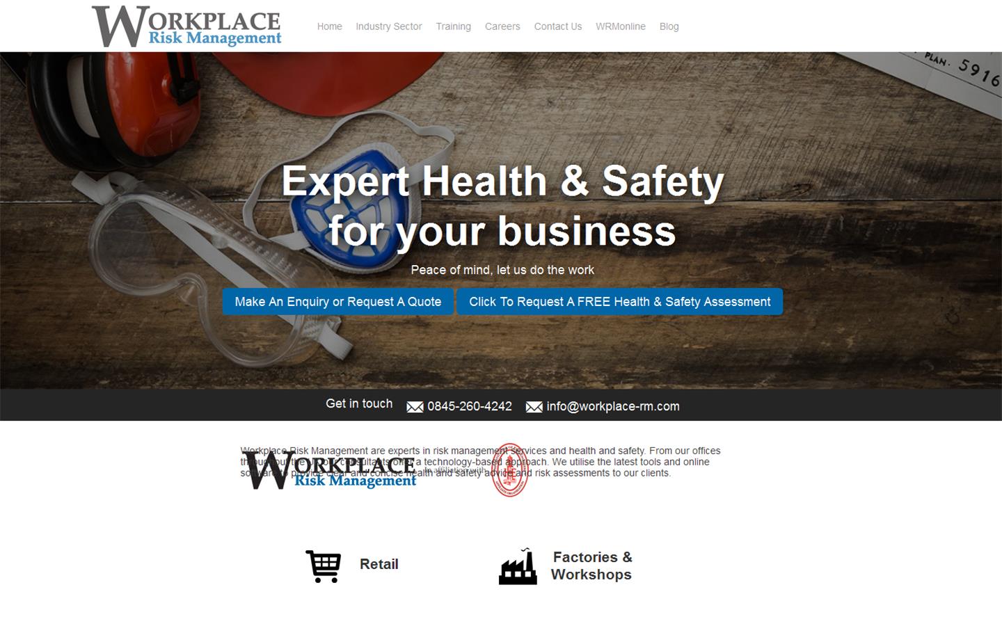 Workplace Risk Management Website