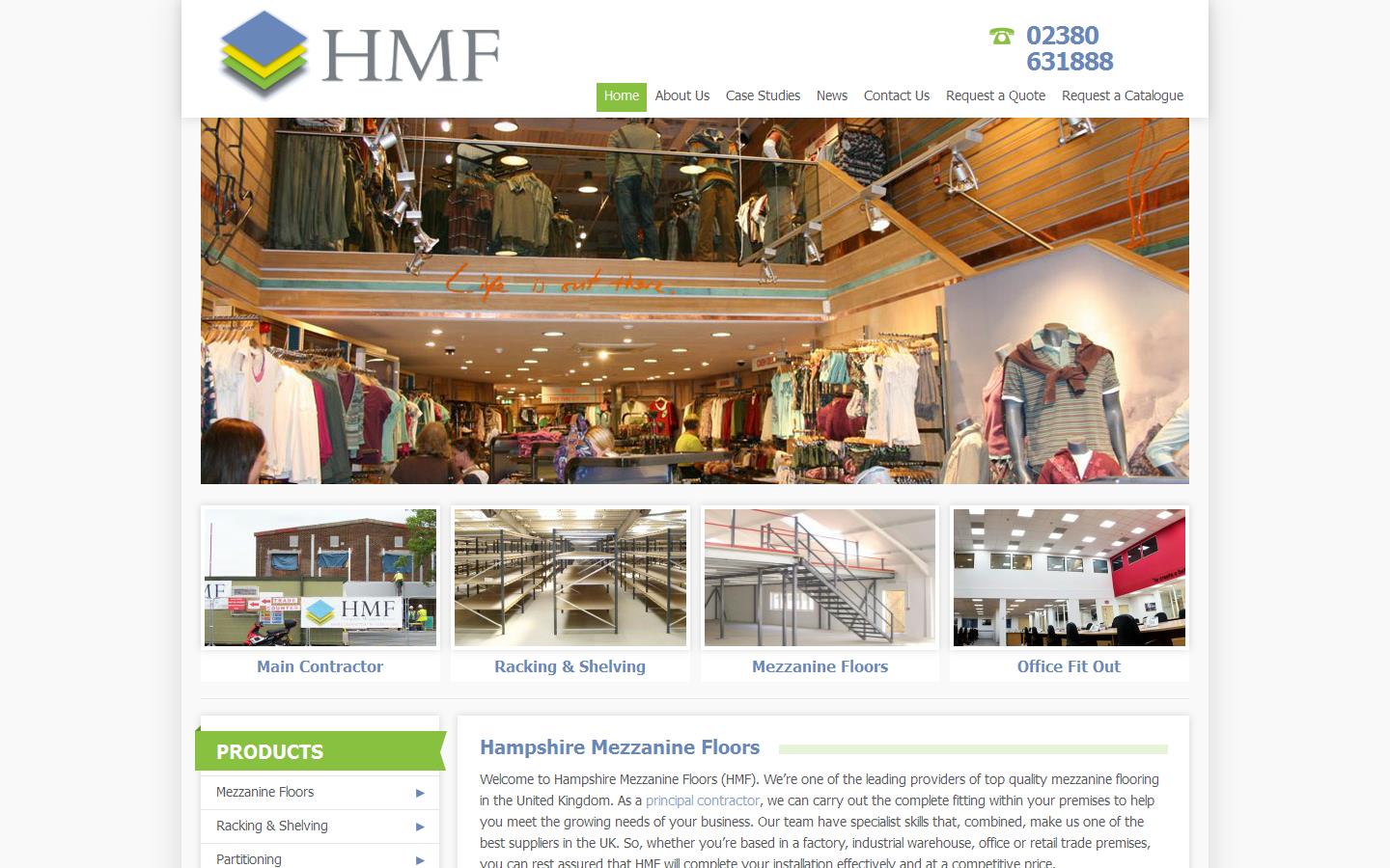 Hampshire Mezzanine Floors Ltd Website