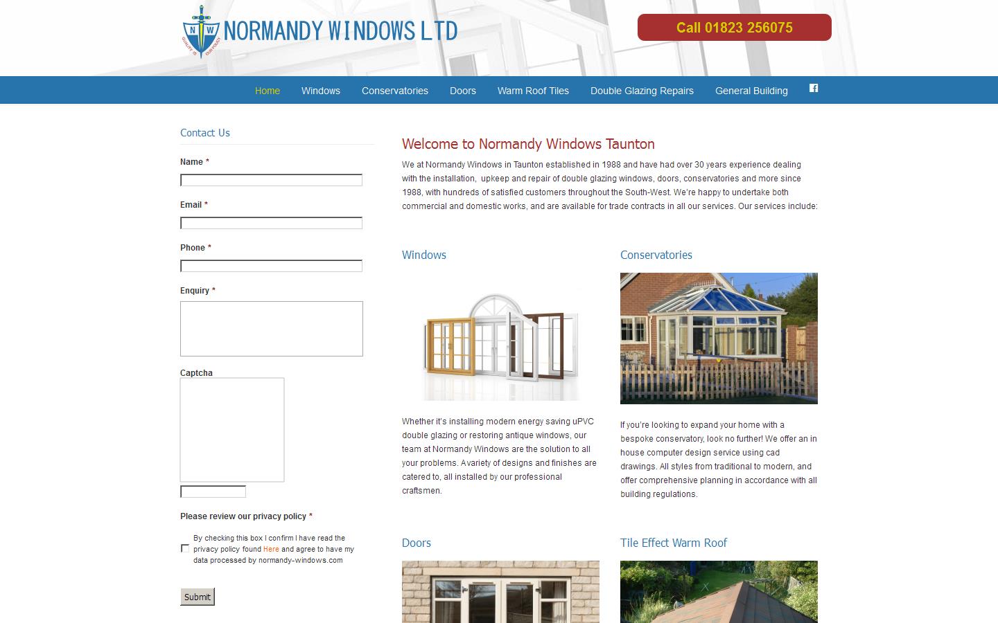 Normandy Windows Ltd Website