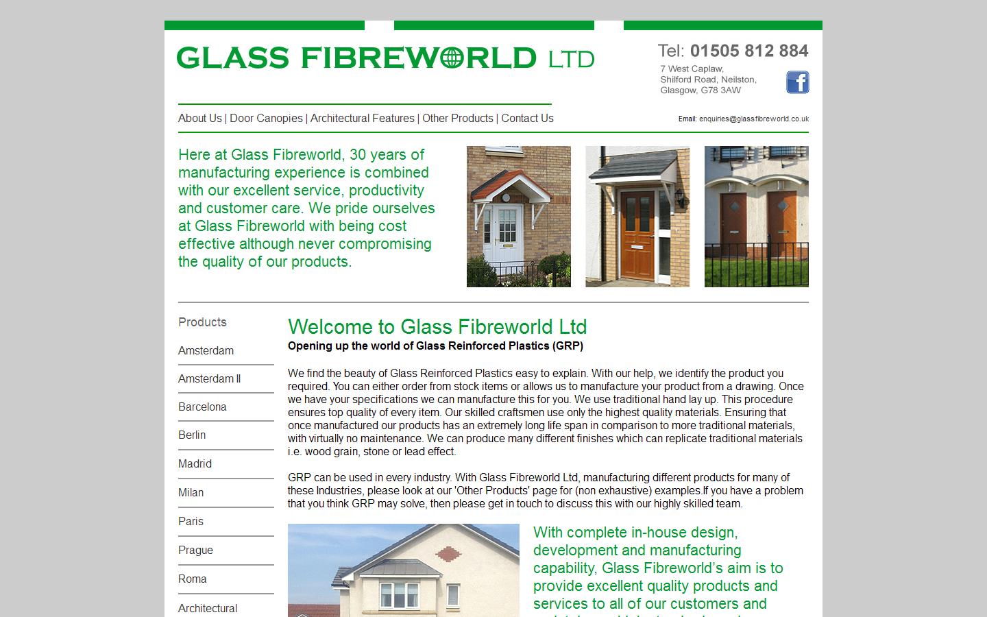Glass Fibre World Ltd Website