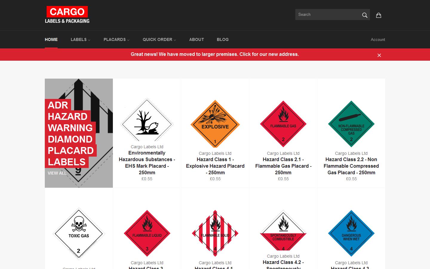 Cargo Labels Ltd Website