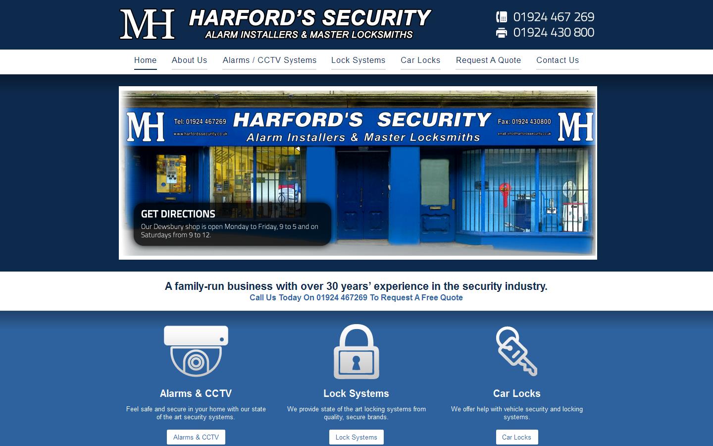 Harford''s Security Ltd Website