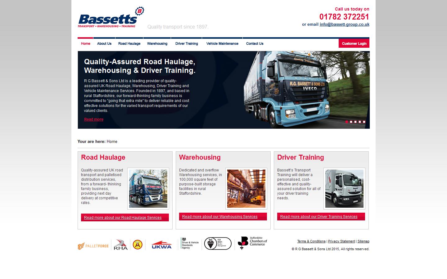 R G Bassett & Sons Ltd Website
