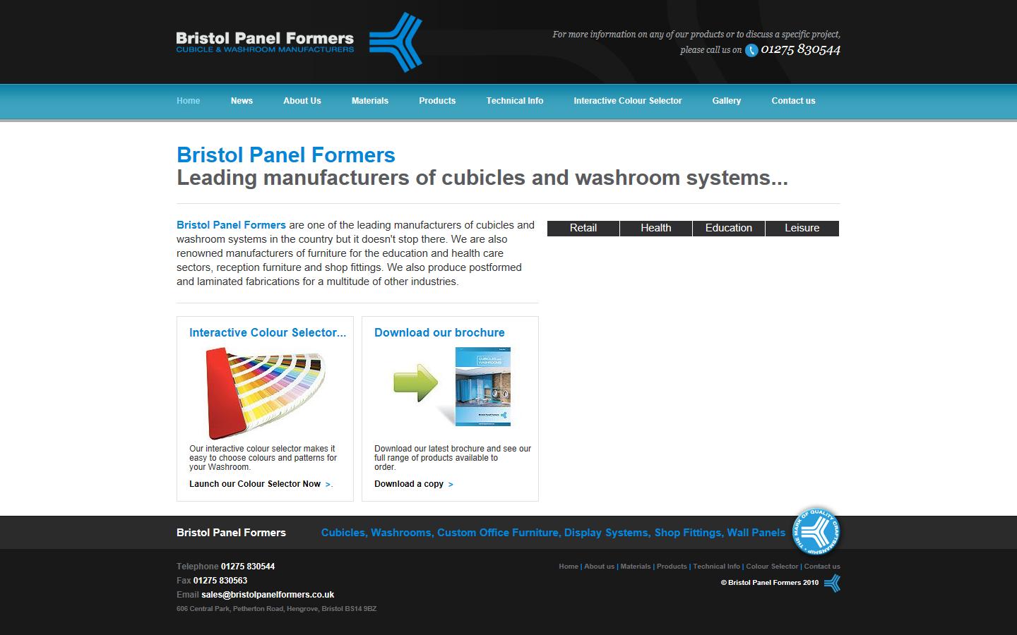 Bristol Panel Formers Website