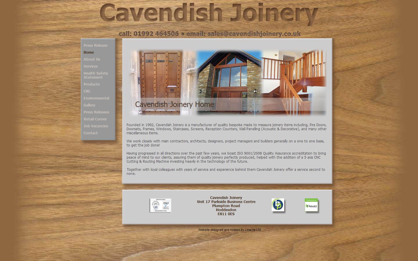 Cavindish Joinery Ltd Website