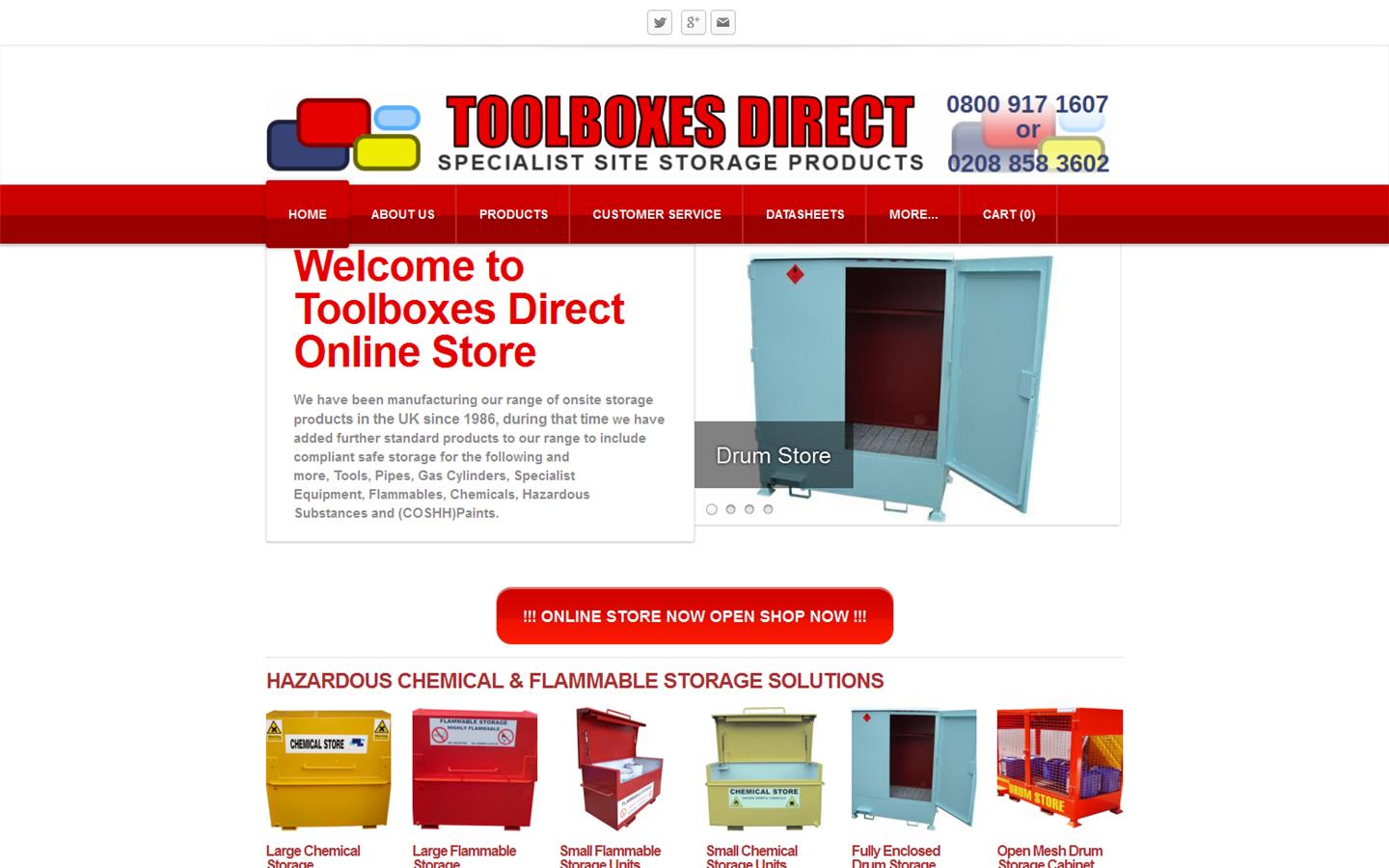 Toolboxes Direct Ltd Website