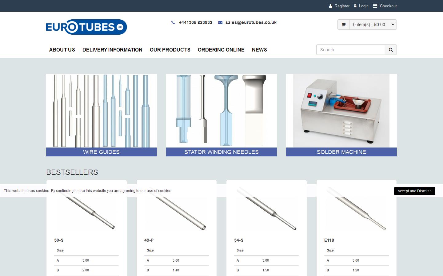 Eurotubes UK Ltd Website
