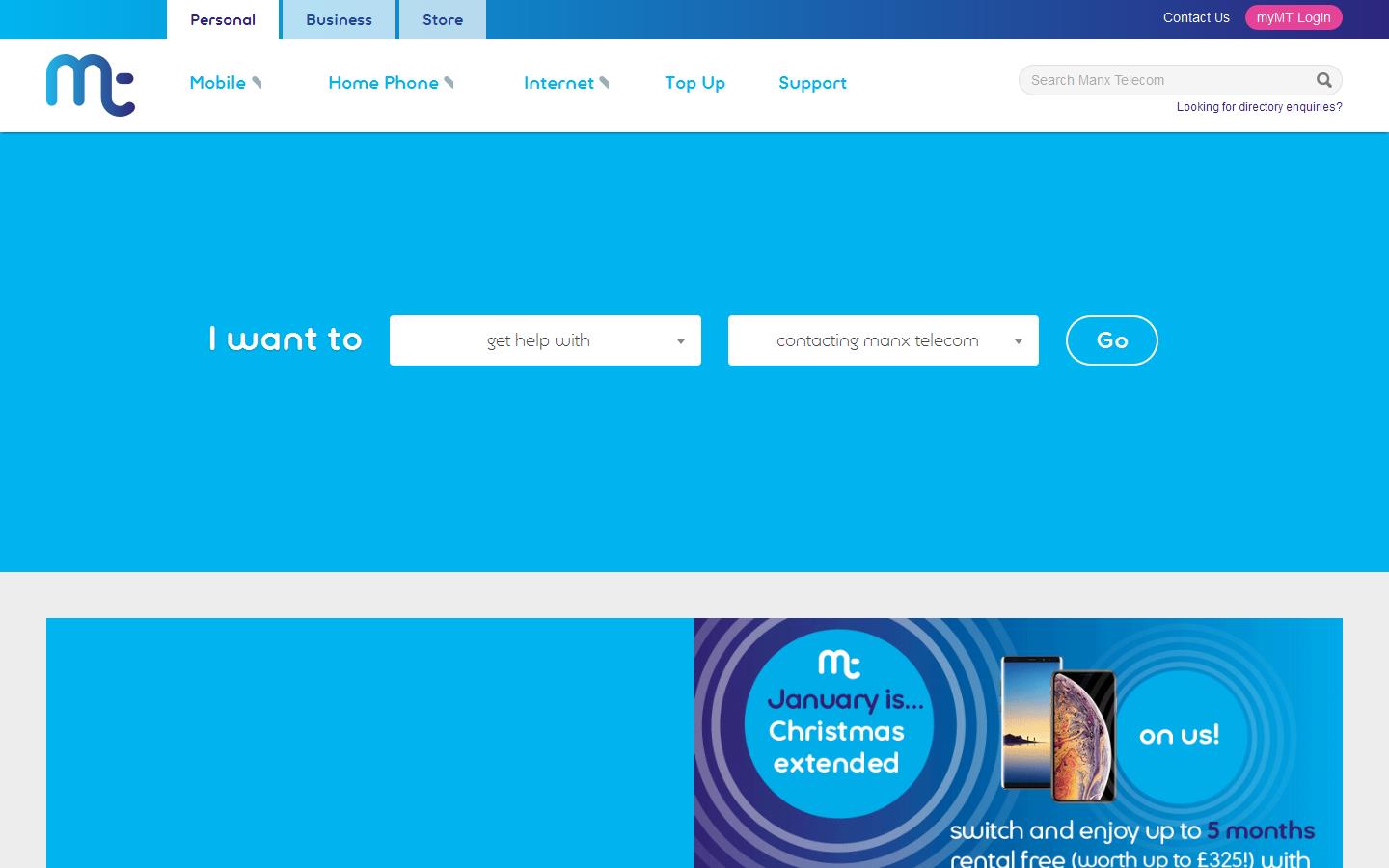 Manx Telecom Website