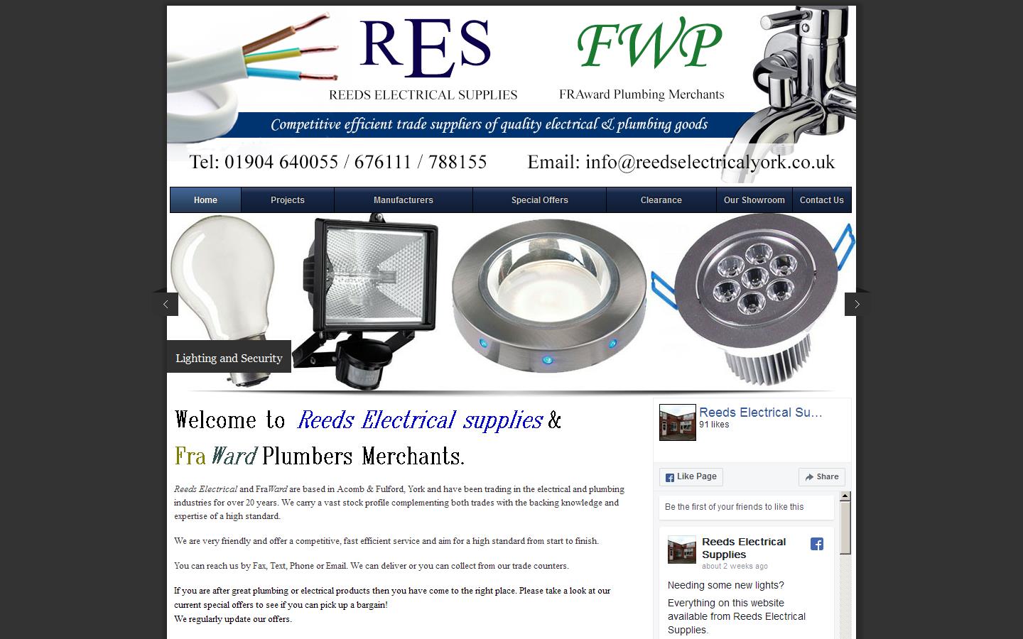 Reeds Electrical Supplies Website
