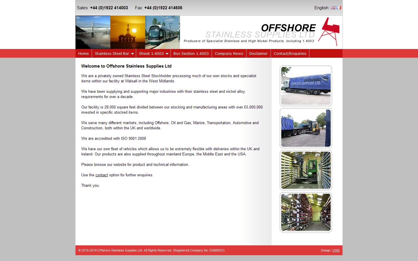 Offshore Stainless Supplies Ltd Website