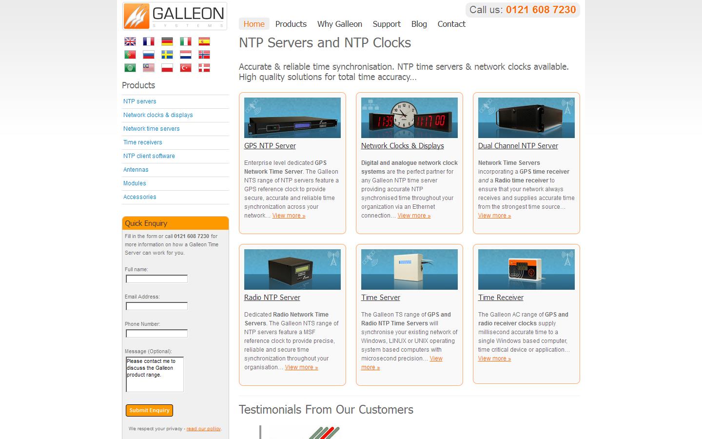 Galleon Systems Website
