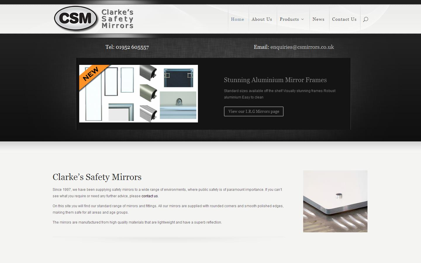 Clarke''s Safety Mirrors Website