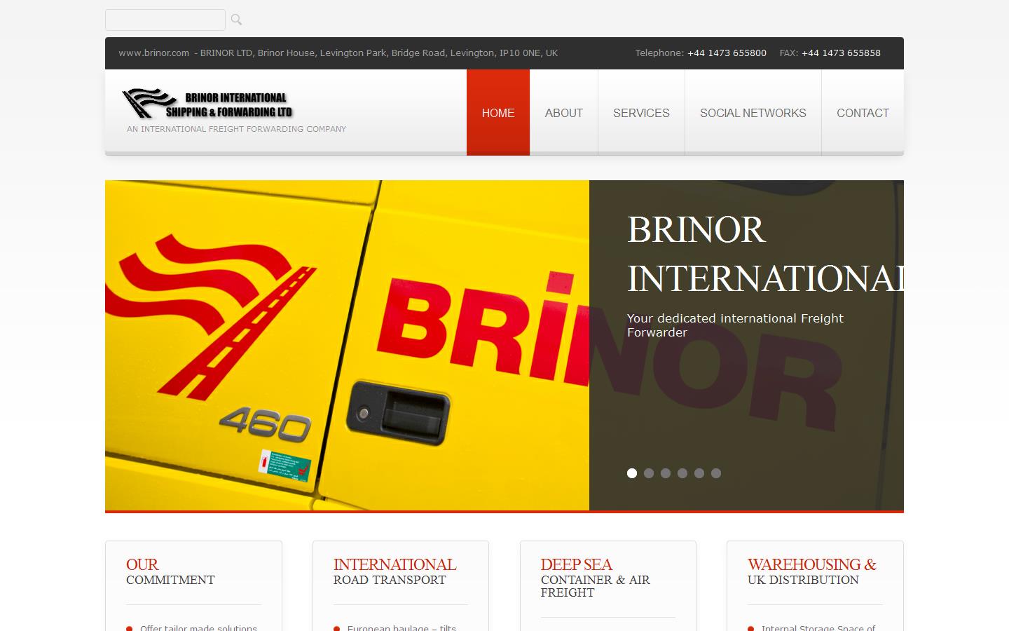 Brinor International Shipping & Forwarding Ltd Website