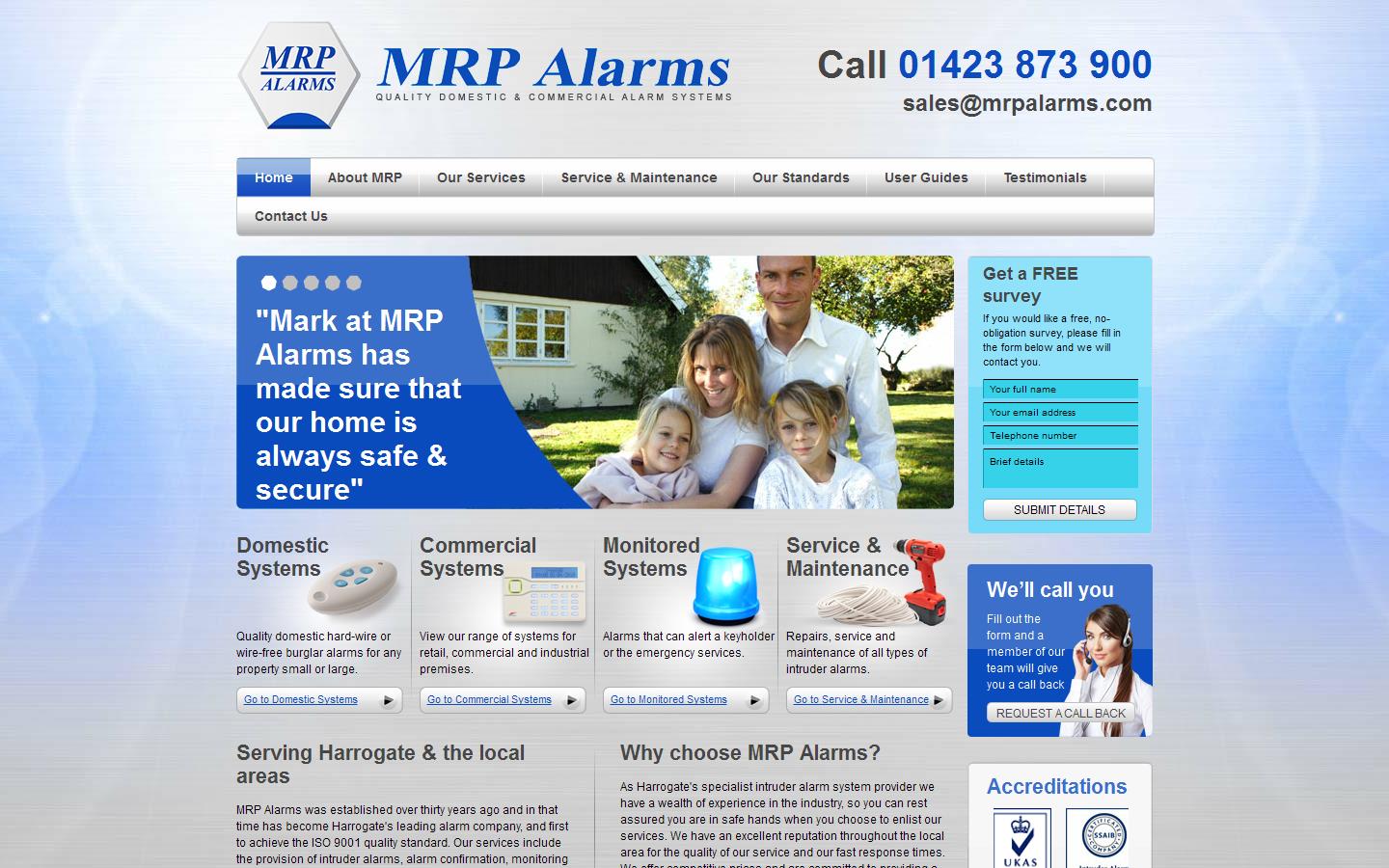 M R P Alarms Website