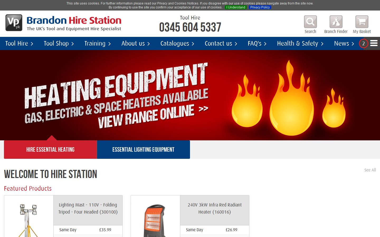 Hire Station Plc Website
