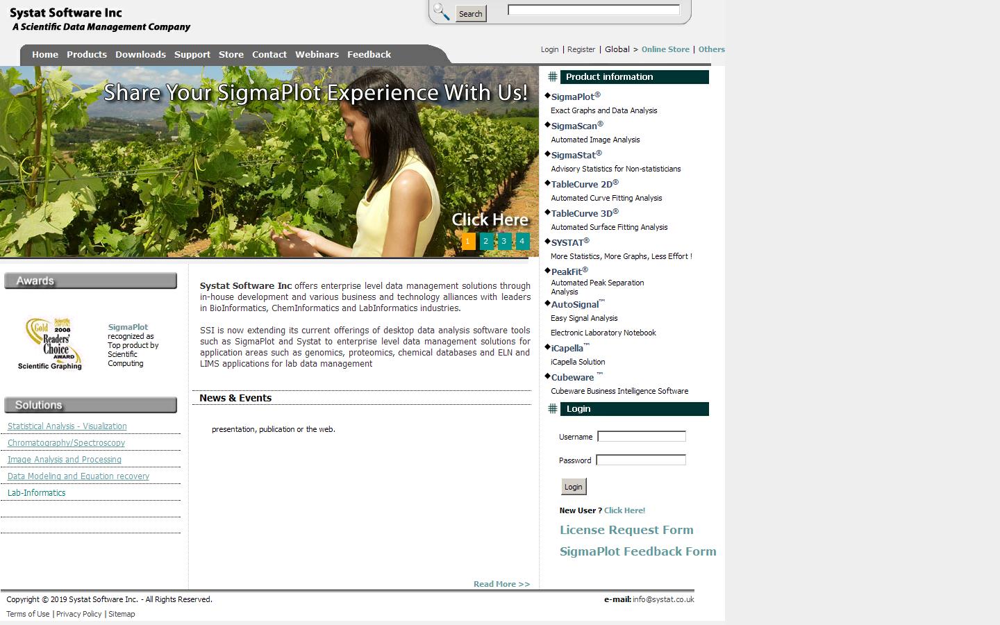 Systat Software Incorporated Website
