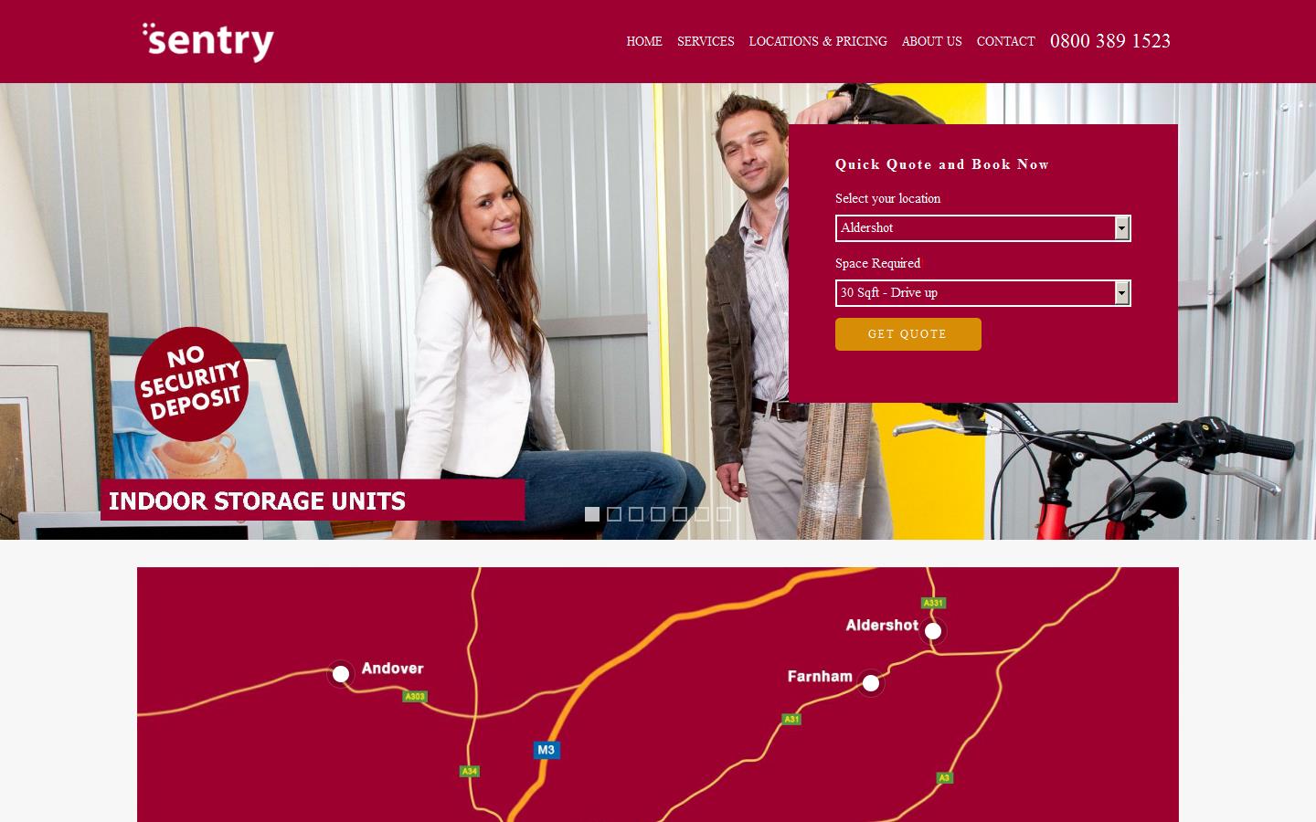Sentry Self-storage Website