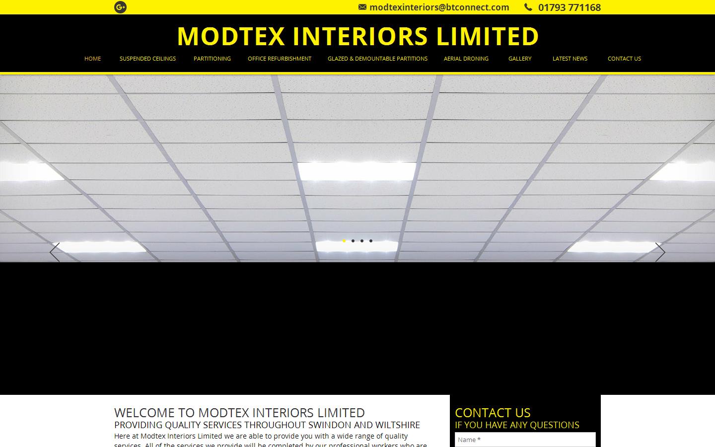 Modtex Interiors Ltd Website