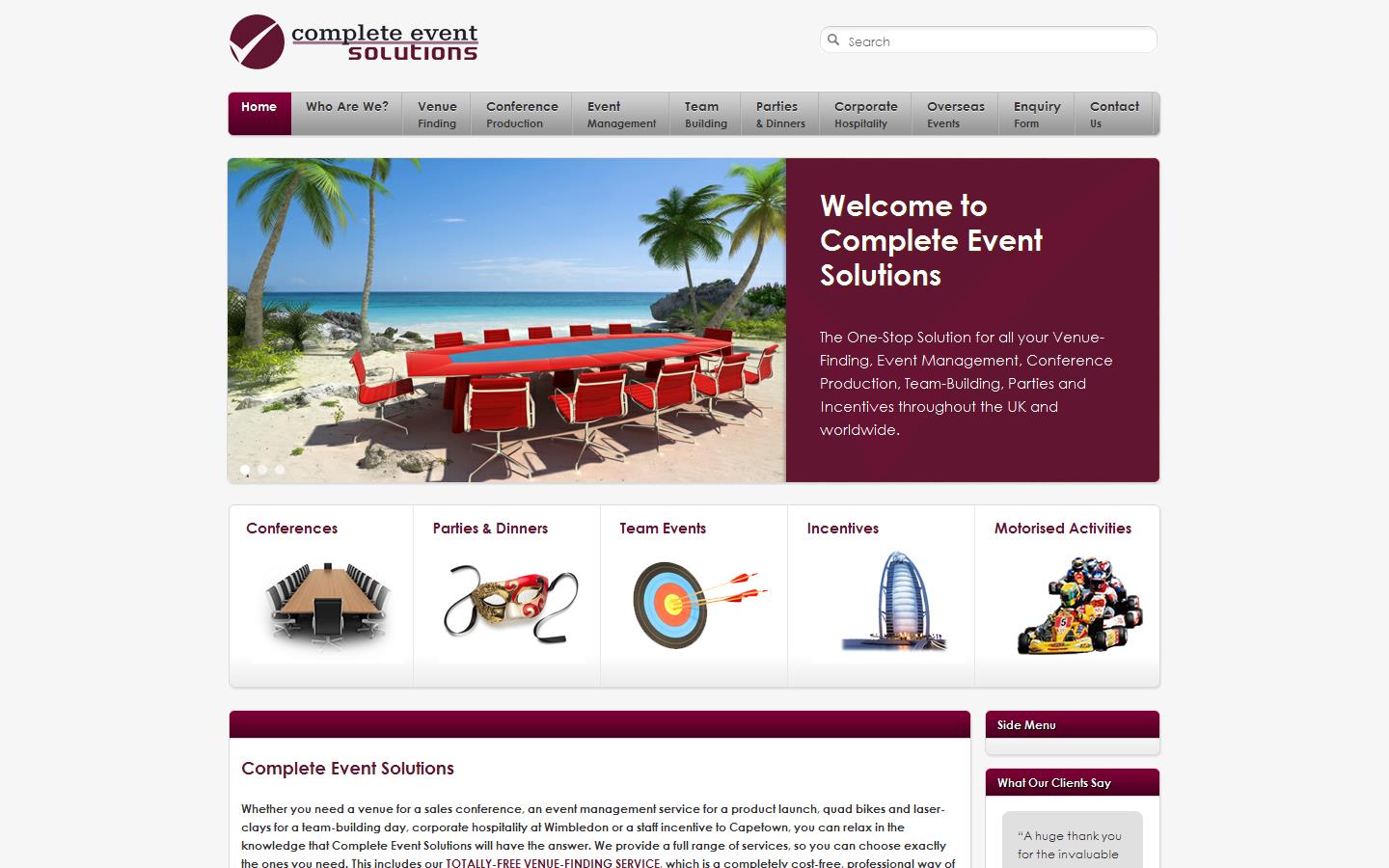 Complete Event Solutions Website