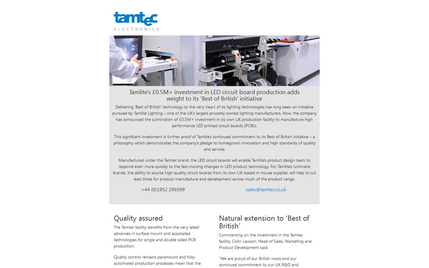 Tamtec Website