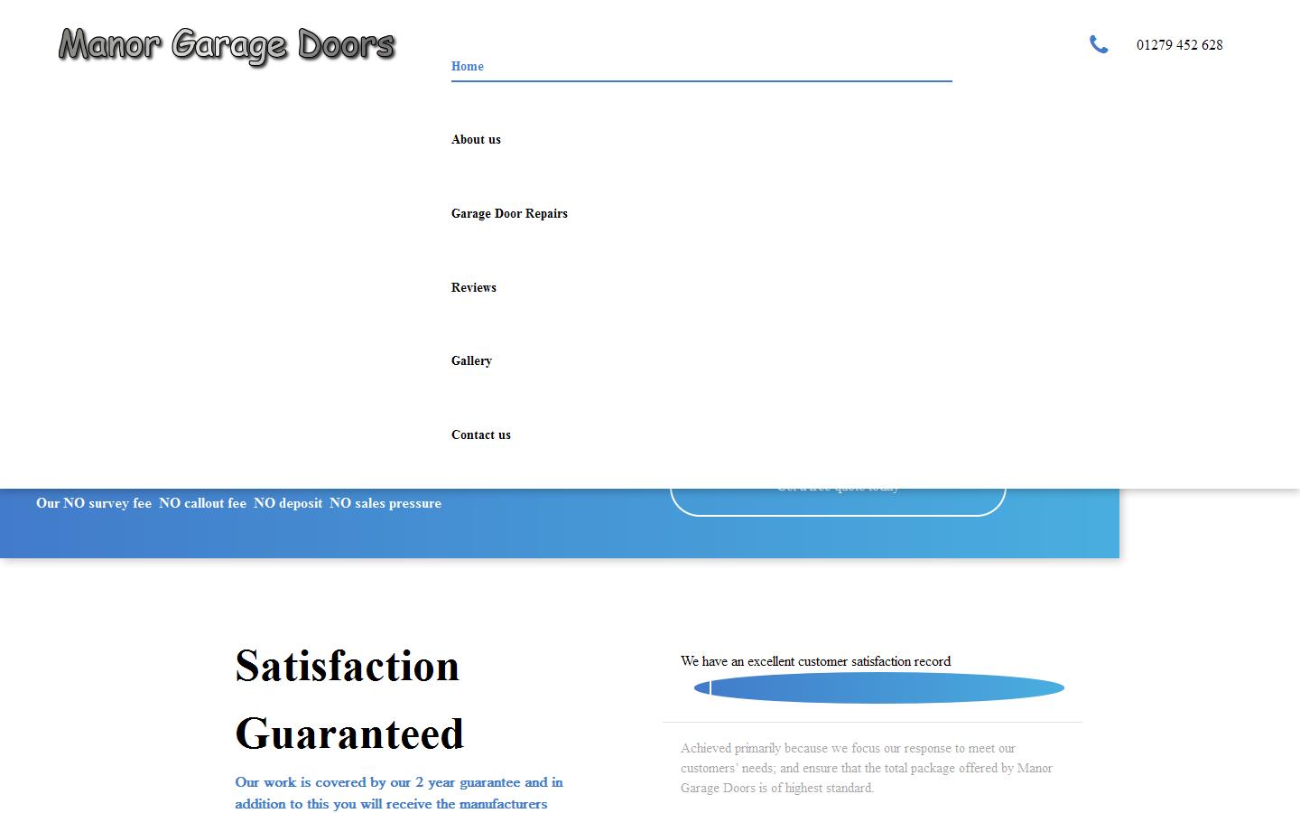 Manor Garage Doors Ltd Website