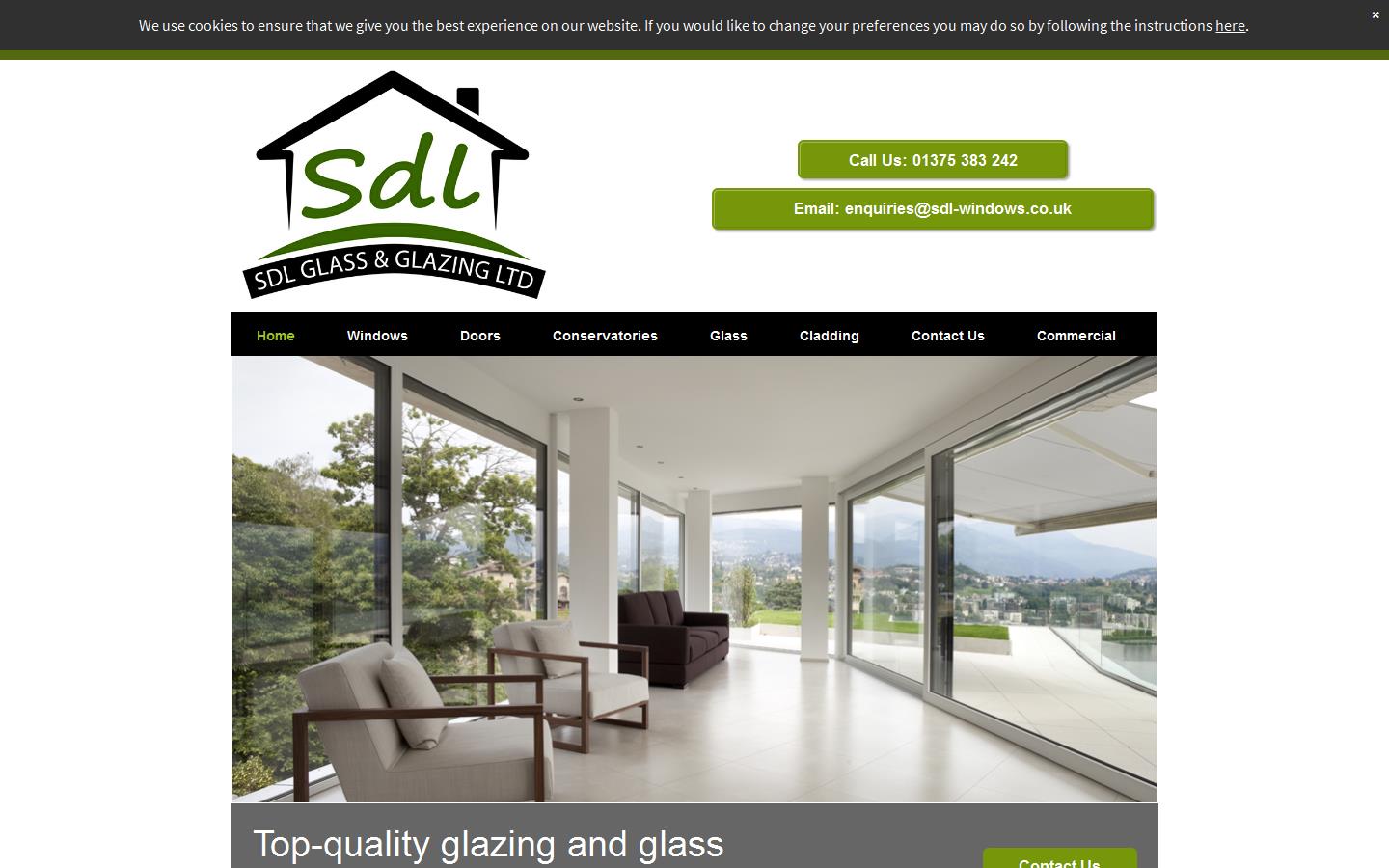 S D L Glass & Glazing Ltd Website