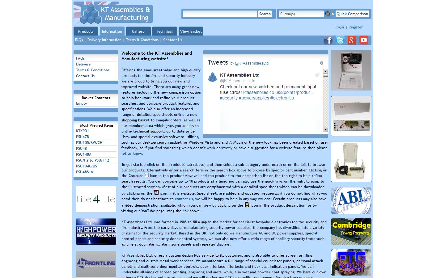 K T Assemblies & Manufacturing Website