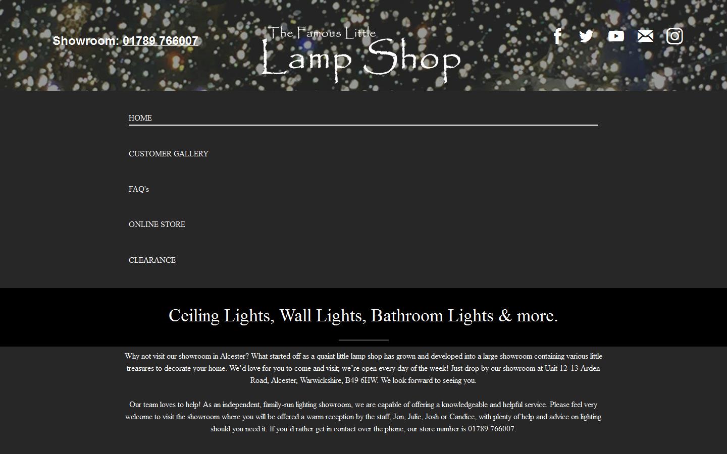 The Famous Little Lamp Shop Website