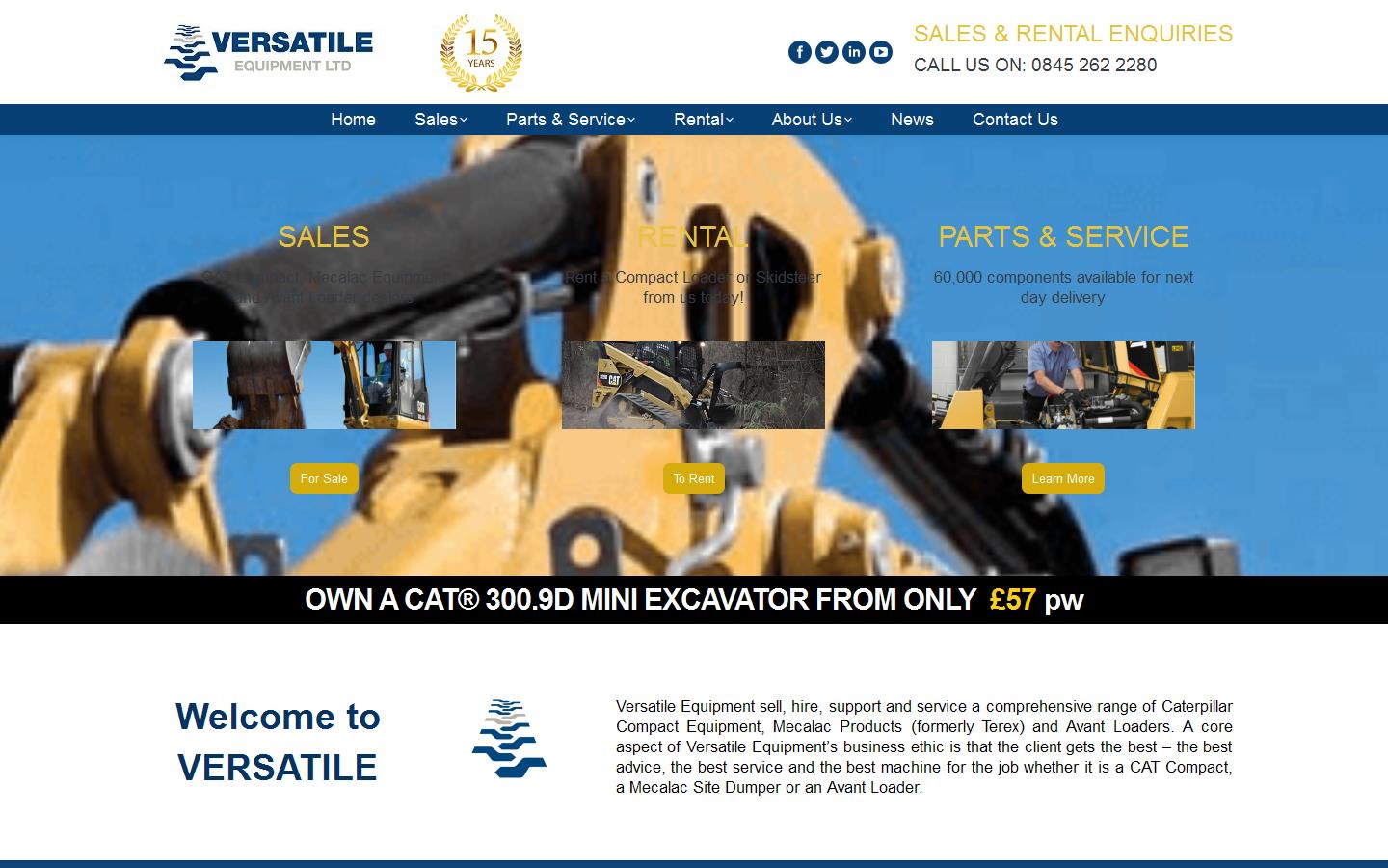 Versatile Equipment Ltd Website