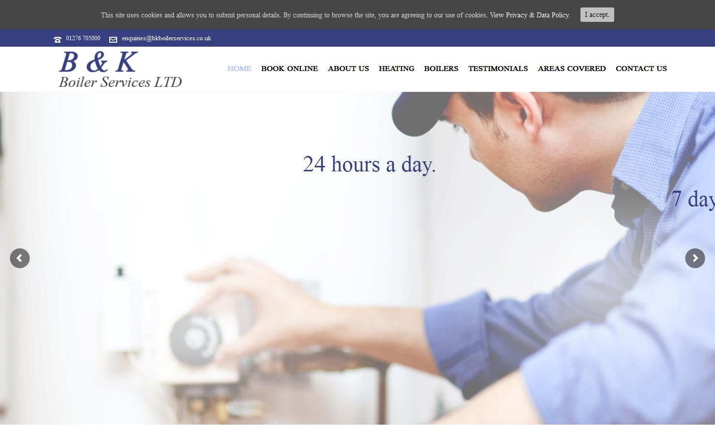 B & K Boiler Services Website