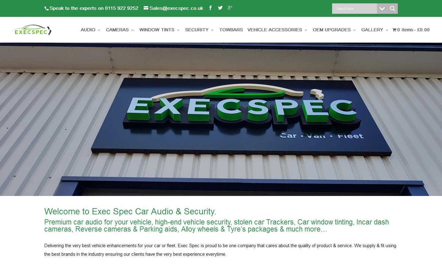 Exec Spec Car Audio Security Website