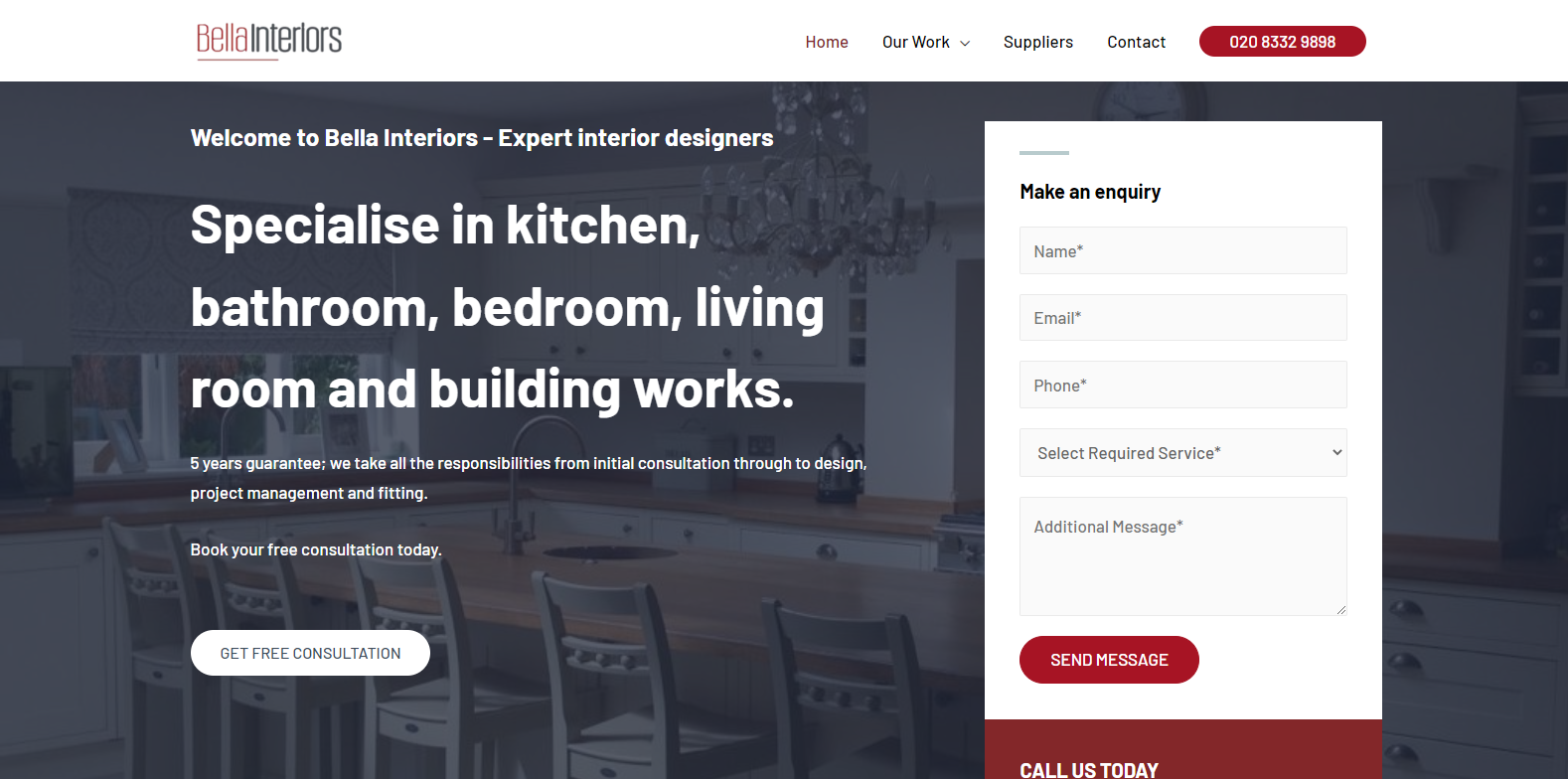 Bella Interiors Website