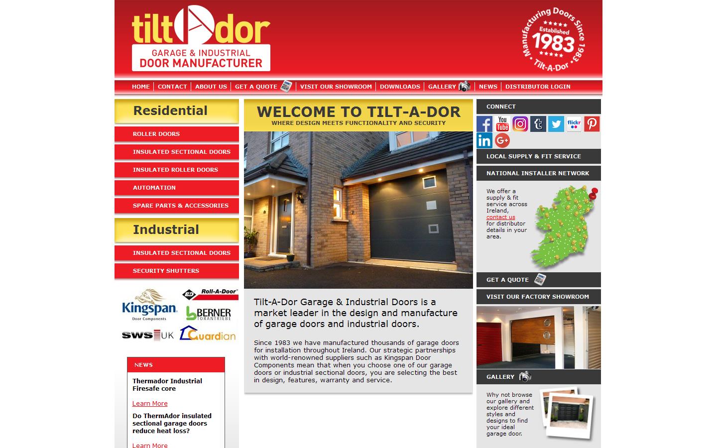Tilt-a-dor Garage & Industrial Doors Website