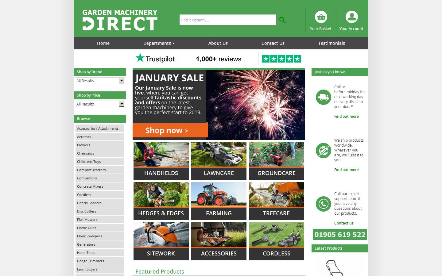 Garden Machinery Direct Website